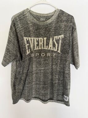 Everlast Gray Marled Tee with White Logo Patch